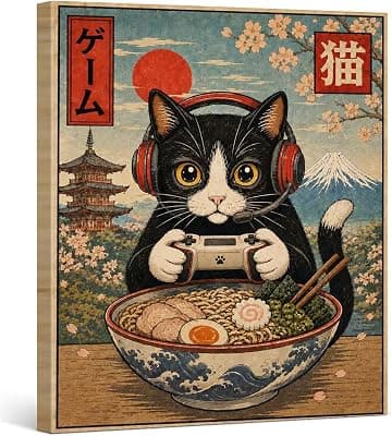 游戏猫日式装饰海报